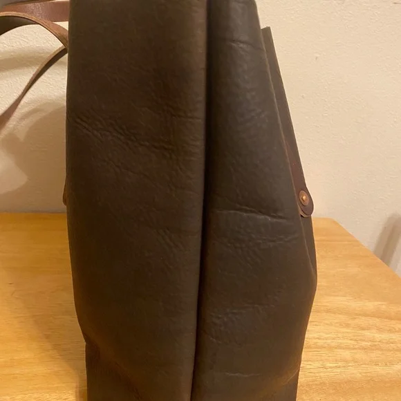 NWT Go Forth Goods Mocha Small Avery Tote Bag - Picture 6 of 10